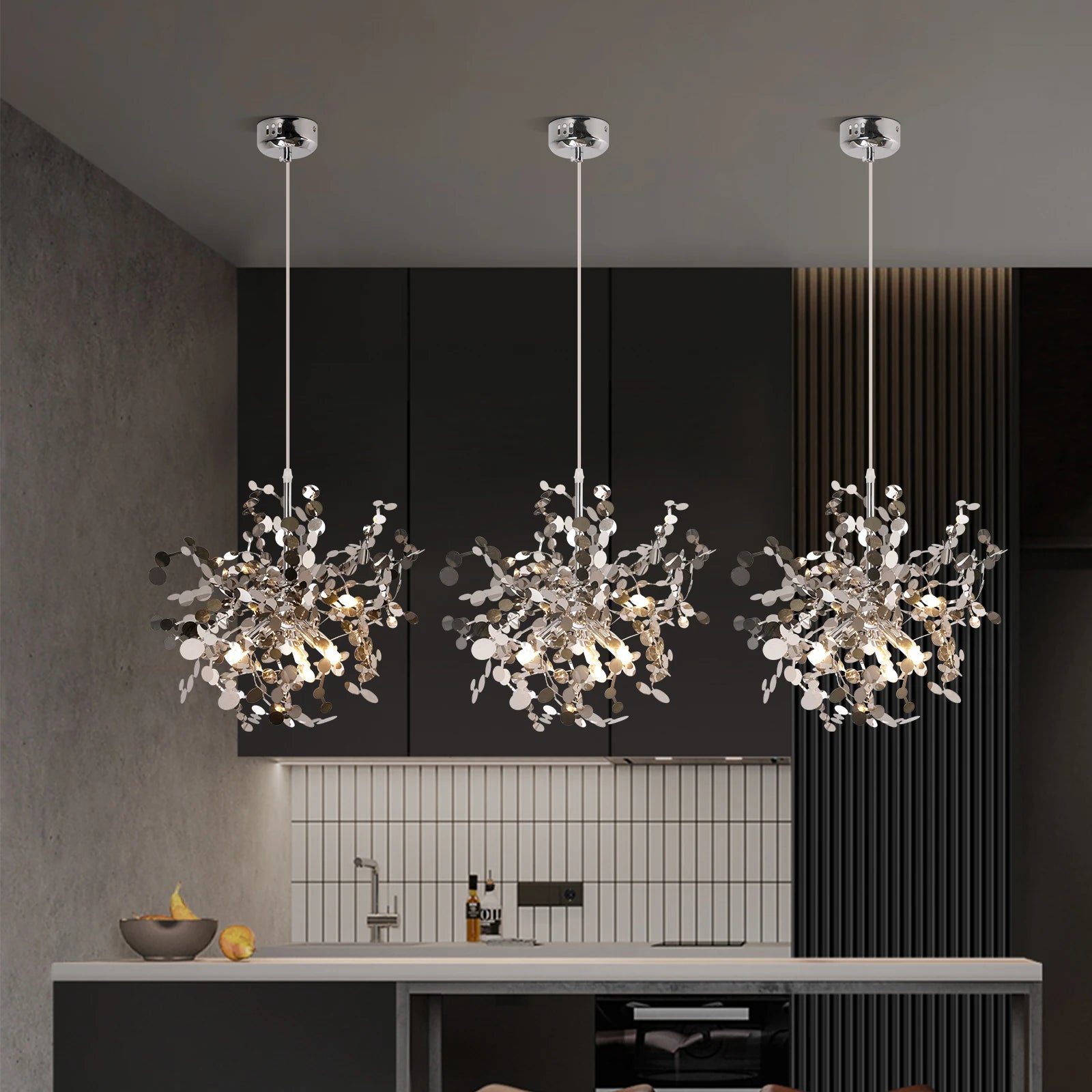 Modern Pendant Light Led Firework Chandelier Hanging Ceiling Lamp Dining Room Kitchen Island Nordic Luminaire Home Decor Fixture