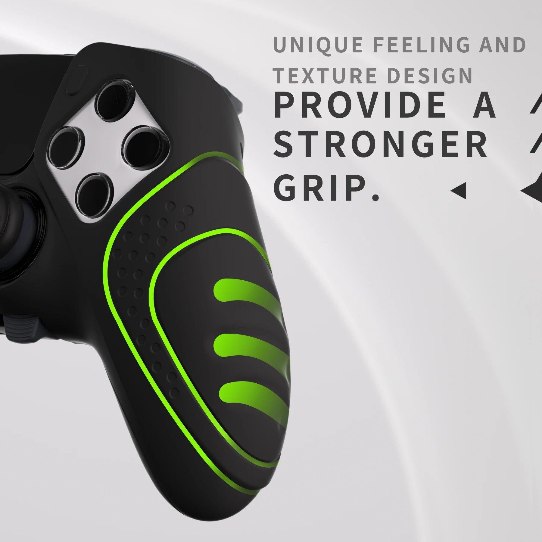 PlayVital Anti-Slip Silicone Cover Case for ps5 Edge Controller, Rubber Protector with Thumb Grip Caps - Guardian Edition Series