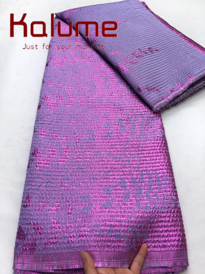 Kalume Lace 2025 Luxury African Brocade Lace Fabric High Quality French Gilding Lace Fabric For Sewing Cloth Party Dress F4442