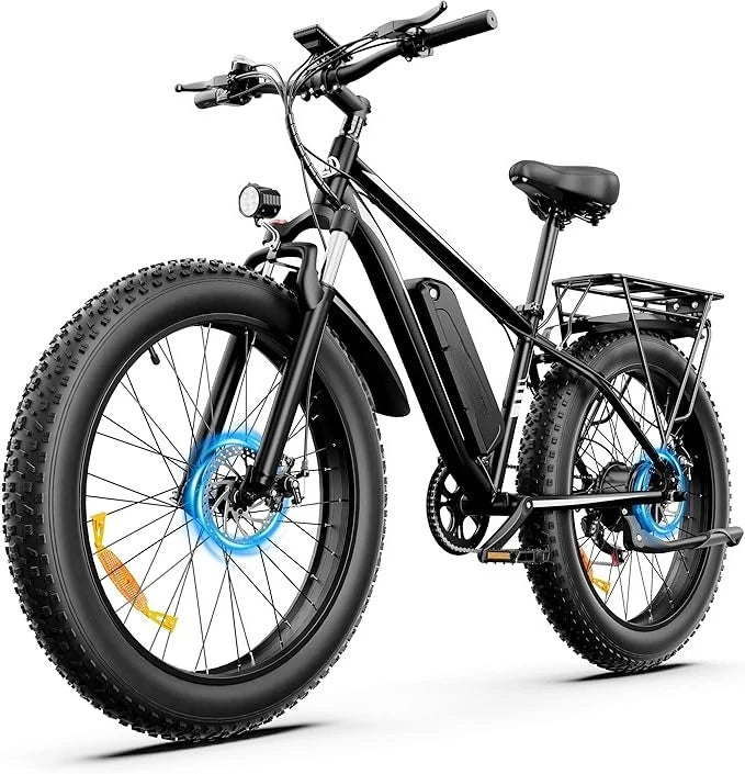 Electric Bike for Adults Peak 1500W Electric Bicycle 48V 15AH (720WH) Battery Electric Bike 26" Fat Tire Mountain,Customized