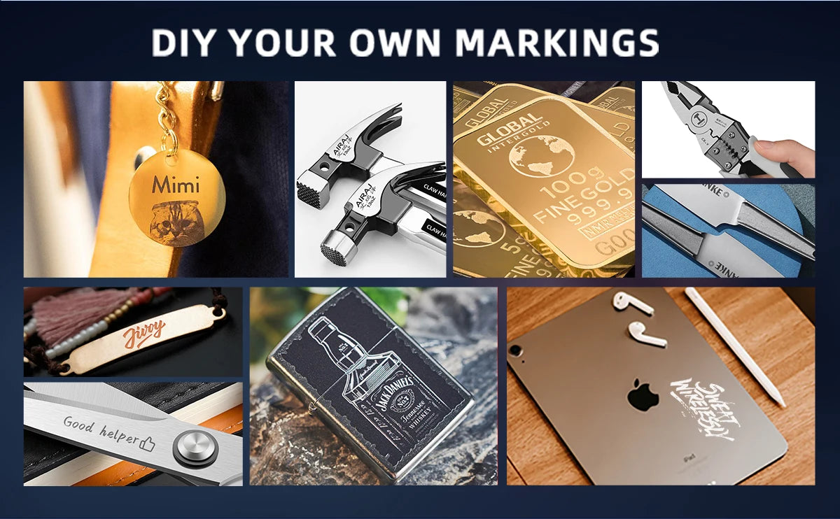 DAJA M1 Pro Fiber Laser Engraver Portable Business Laser Marking  Machine for Fast Precise Engraving Plastic Leather All Metals