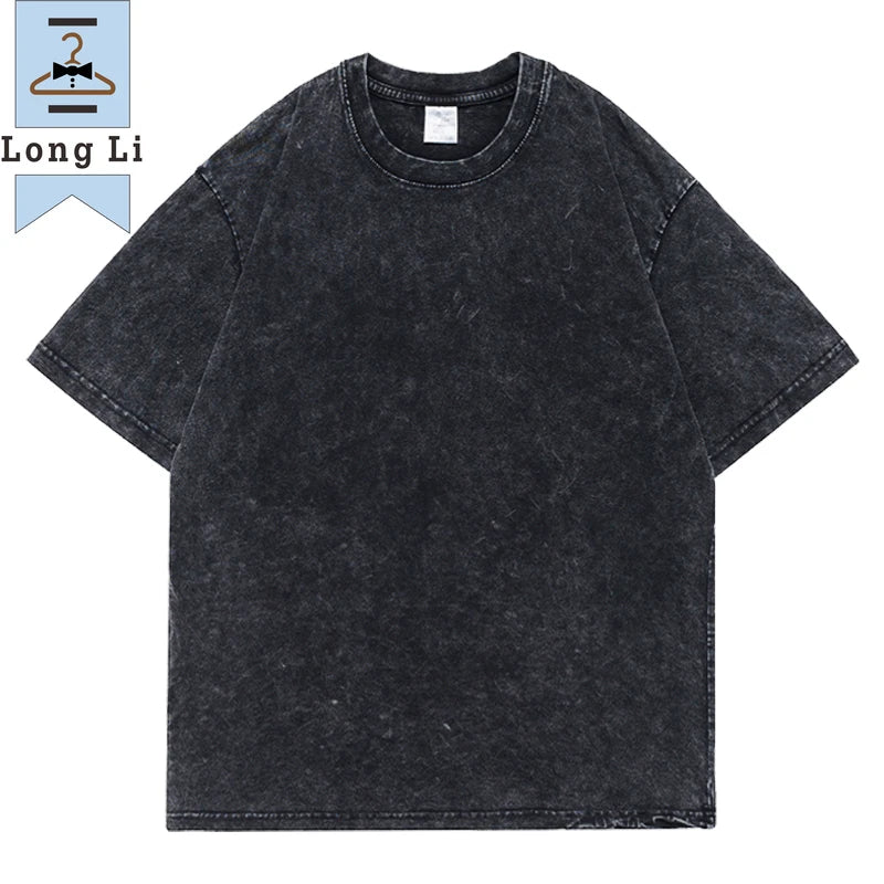 Hip Hop t shirt Men fashion Cotton Harajuku Multicolors Oversized Washed T-shirt women Unisex Summer Retro Short Sleeve Tee top