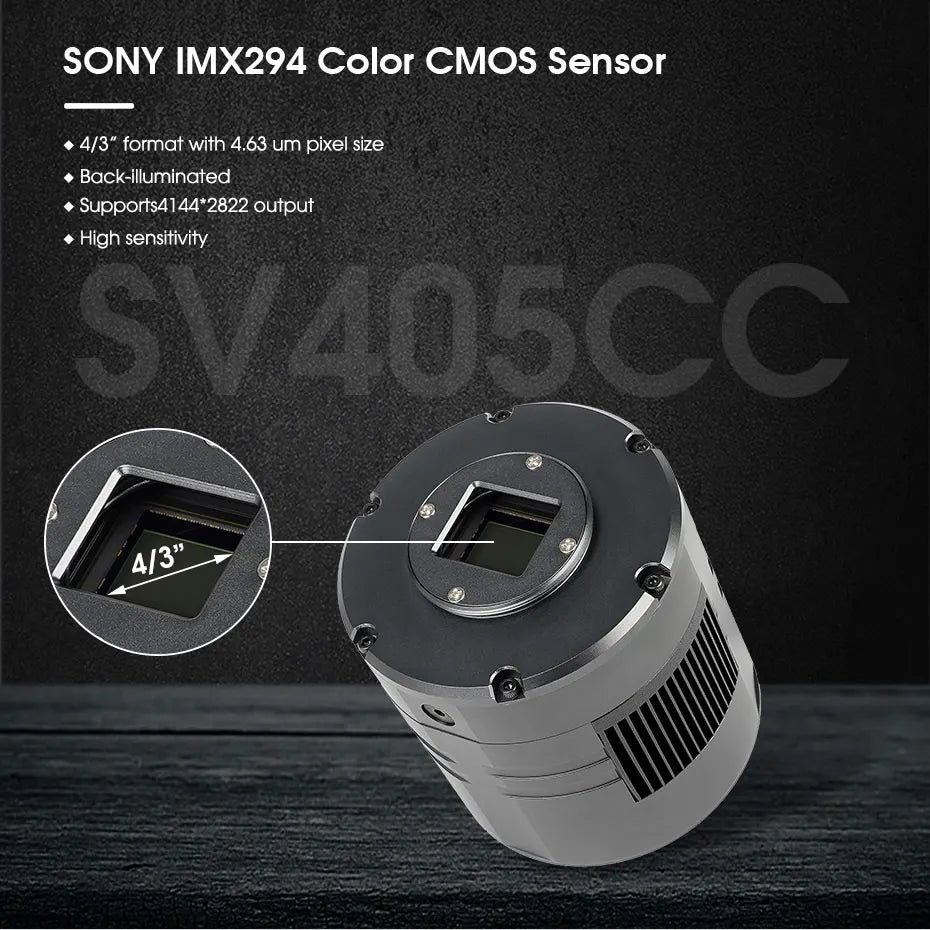 SVBONY SV405CC DSO Cooled 11.7Mp CMOS Color Astronomy Camera  w/ USB 3.0 for Experienced Astrophotography in Deep Space