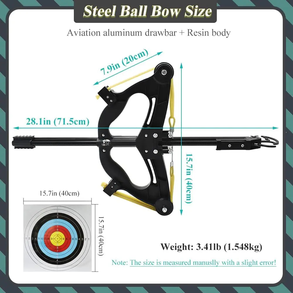 Compound Slingshot, Both Handed Compound Bow Set for Adults, Professional Slingshot with Continuous Shooting for Outdoor