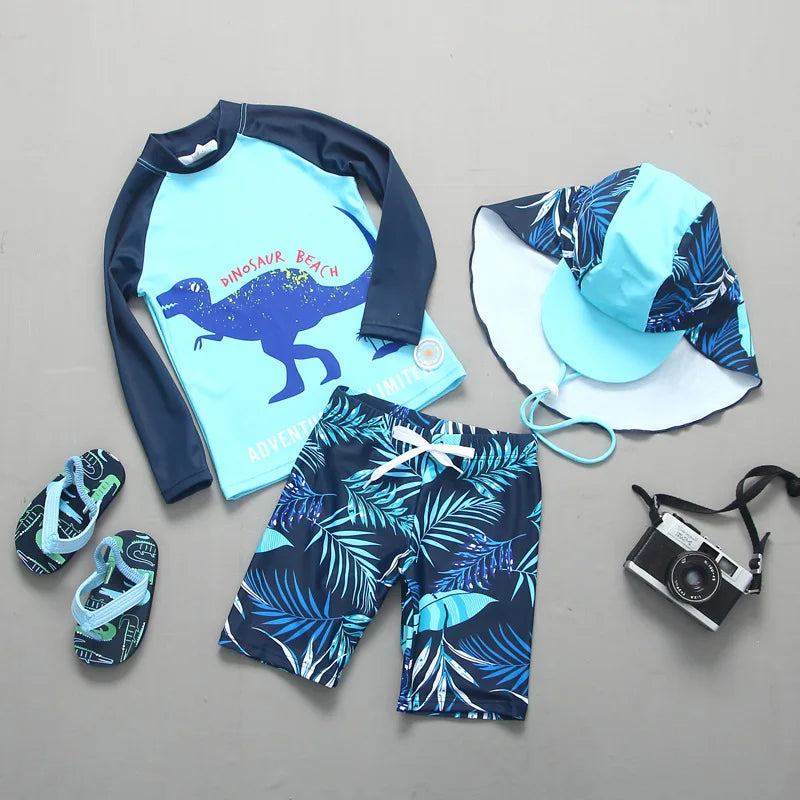 Top Quality Boy Swimsuit UPF50 UV Protection Summer Baby Toddler Swimwear Children's Bathing Suit Beach Pool Surf Swimming Wear