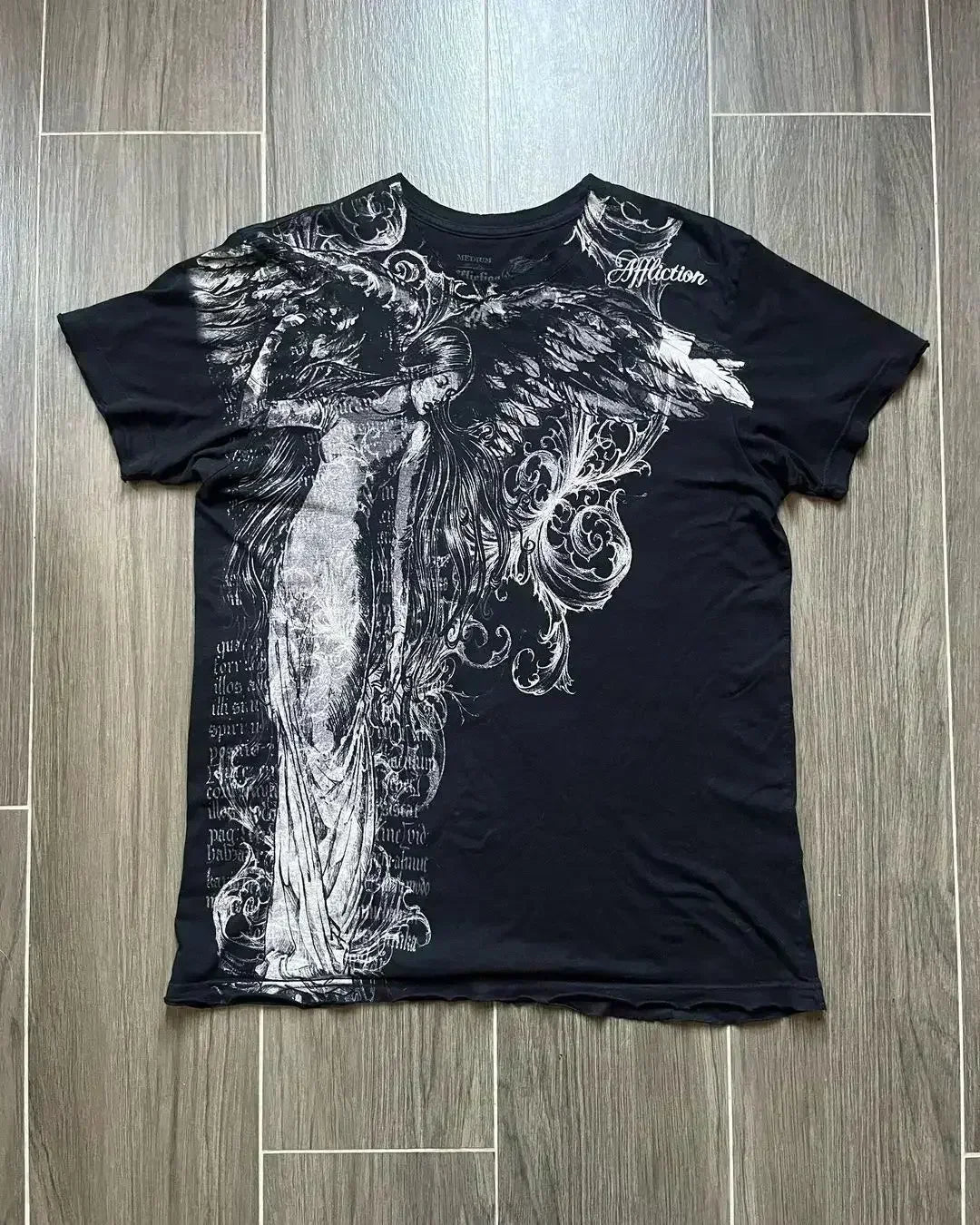 Y2K Gothic Harajuku Splice Printing White Long Sleeve New Punk Hip Hop Sexy T shirt Fashion Casual Pure Cotton Loose Tops Unisex