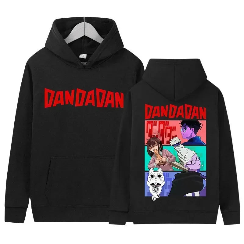 Japan Funny Anime Peripherals Dandadan Graphic Print Hoodies Men Women Harajuku Unisex Vintage Pullovers Oversized Sweatshirts