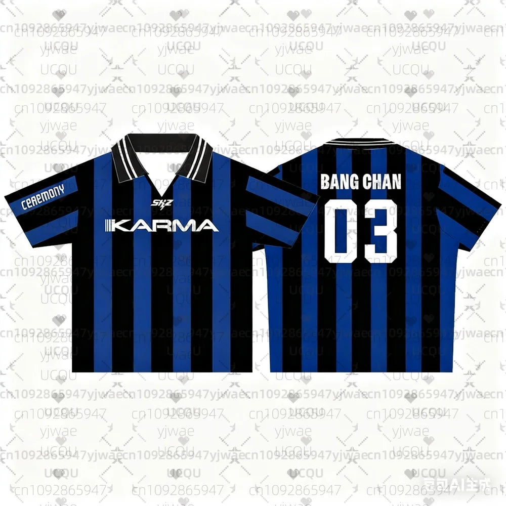 2025 Men KARMA Album Fans Support Shirts Oversized T Shirt Korean Fashion Streetwear Hip Hop Casual Loose  Jerseys TEES