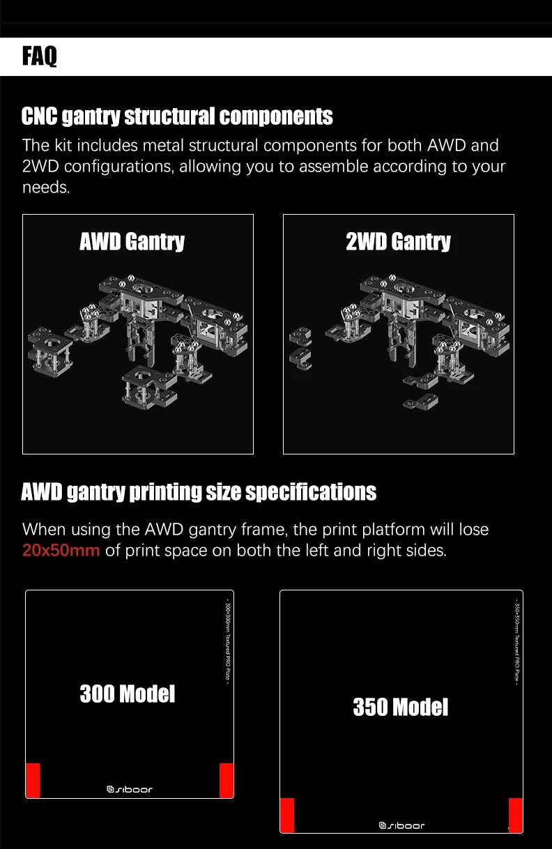 SIBOOR Voron Trident [June] 3D Pinter DIY CNC Metal Structure CoreXY 4AWD & All HIWIN Rails High Speed Voron 3D Pinter Kits