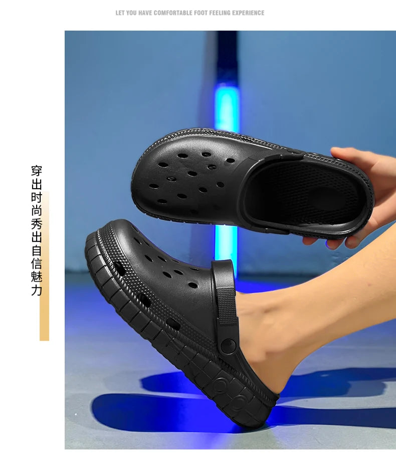 Summer Vacation Style Sandals Men Women Large Size Lightweight Soft Sole Comfort Footwear Men's Women's Slippers