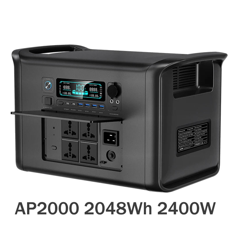 2400W Portable Power Station 2048Wh Lifepo4 Battery Outdoor Pure Sine Wave Energy Storage Home Emergency Power Supply Station ﻿