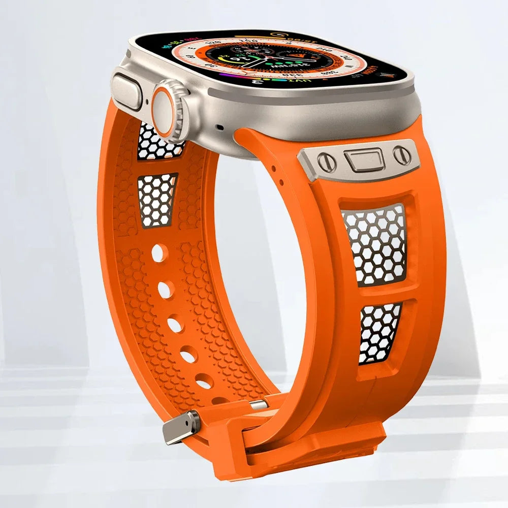 Silicone Strap For Apple Watch Ultra 2 Band 49mm 45mm 44mm 46mm rubber Sport Bracelet correa iWatch Series 11 10 9 8 7 6 5 4  SE