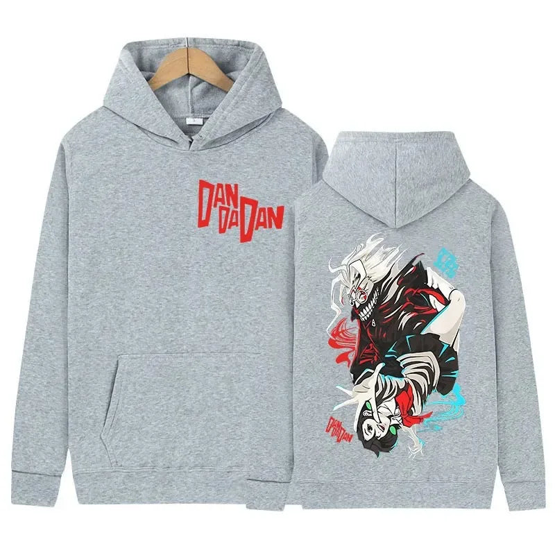Japan Funny Anime Peripherals Dandadan Graphic Print Hoodies Men Women Harajuku Unisex Vintage Pullovers Oversized Sweatshirts