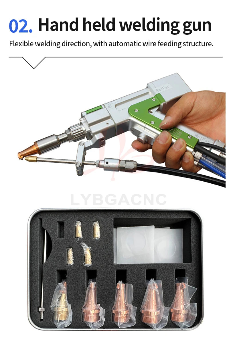 Raycus MAX 1500W 2200W 3000W Laser Welding Machine Handheld Laser Welder Fiber Laser Machine 5 in 1 for Cleaning Cutting Welding