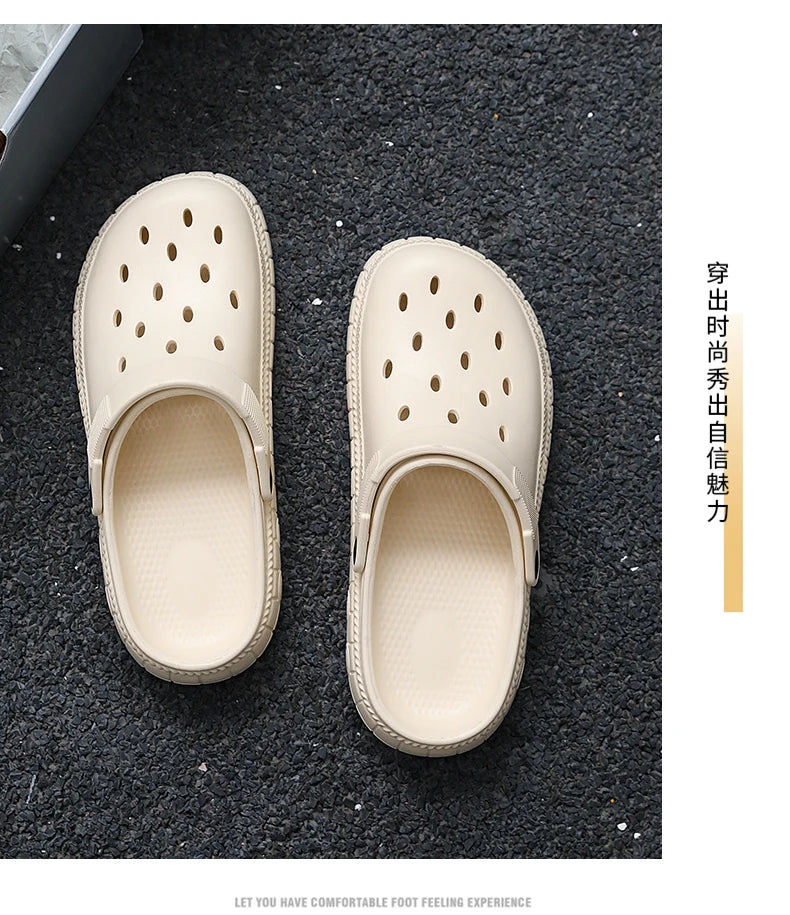 Summer Vacation Style Sandals Men Women Large Size Lightweight Soft Sole Comfort Footwear Men's Women's Slippers