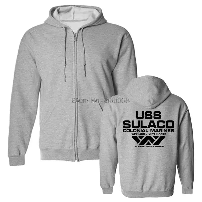 USCSS Hoodie Alien USS Sulaco Colonial Marines Aliens Off World Unisex Men Fleece Hoodies Hooded Sweatshirt Streetwear