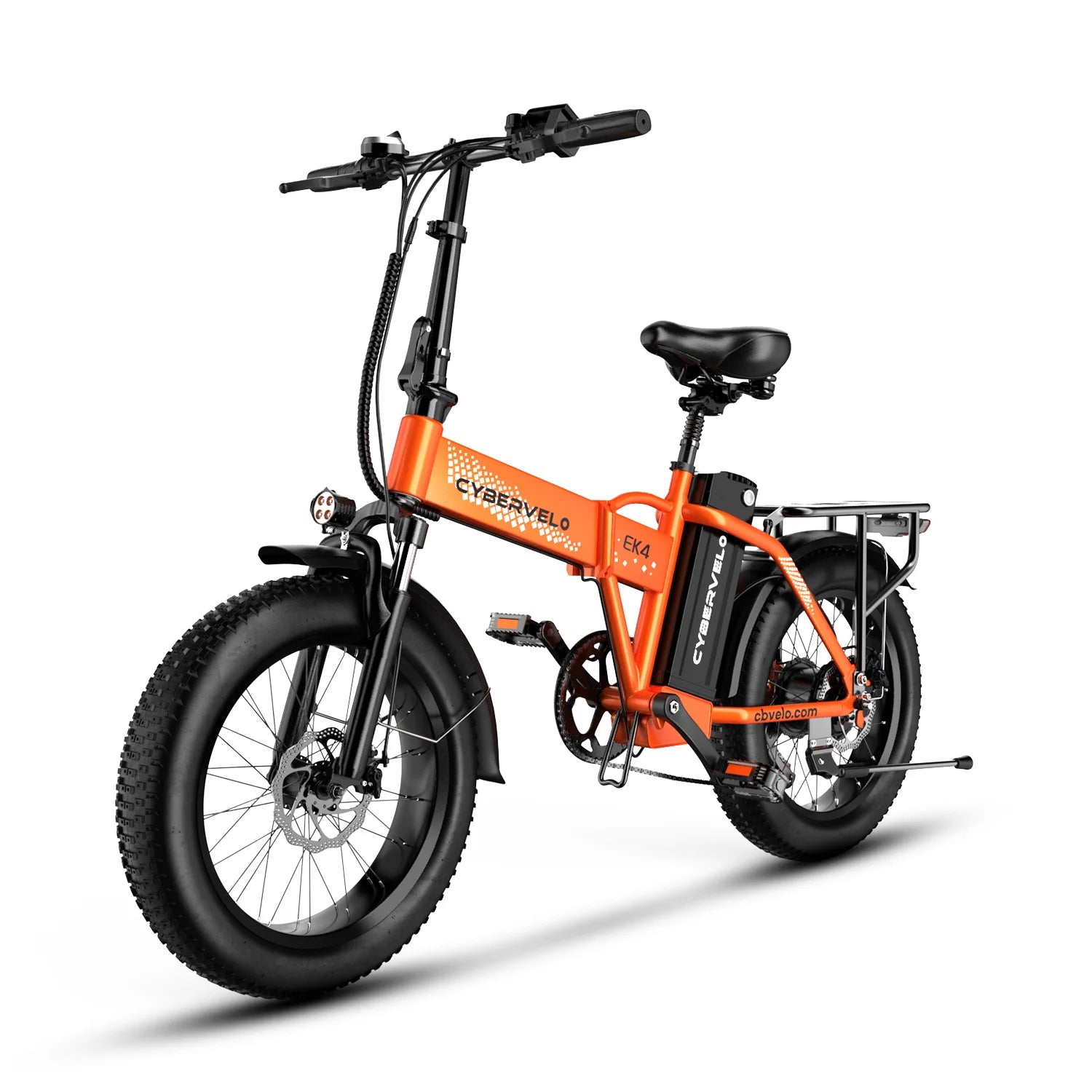 1000W Peak Electric Bike for Adults Cybervelo EK4 EK5 Foldable 28+MPH 80Miles Removable Battery Fat Tire Off-road E-bike