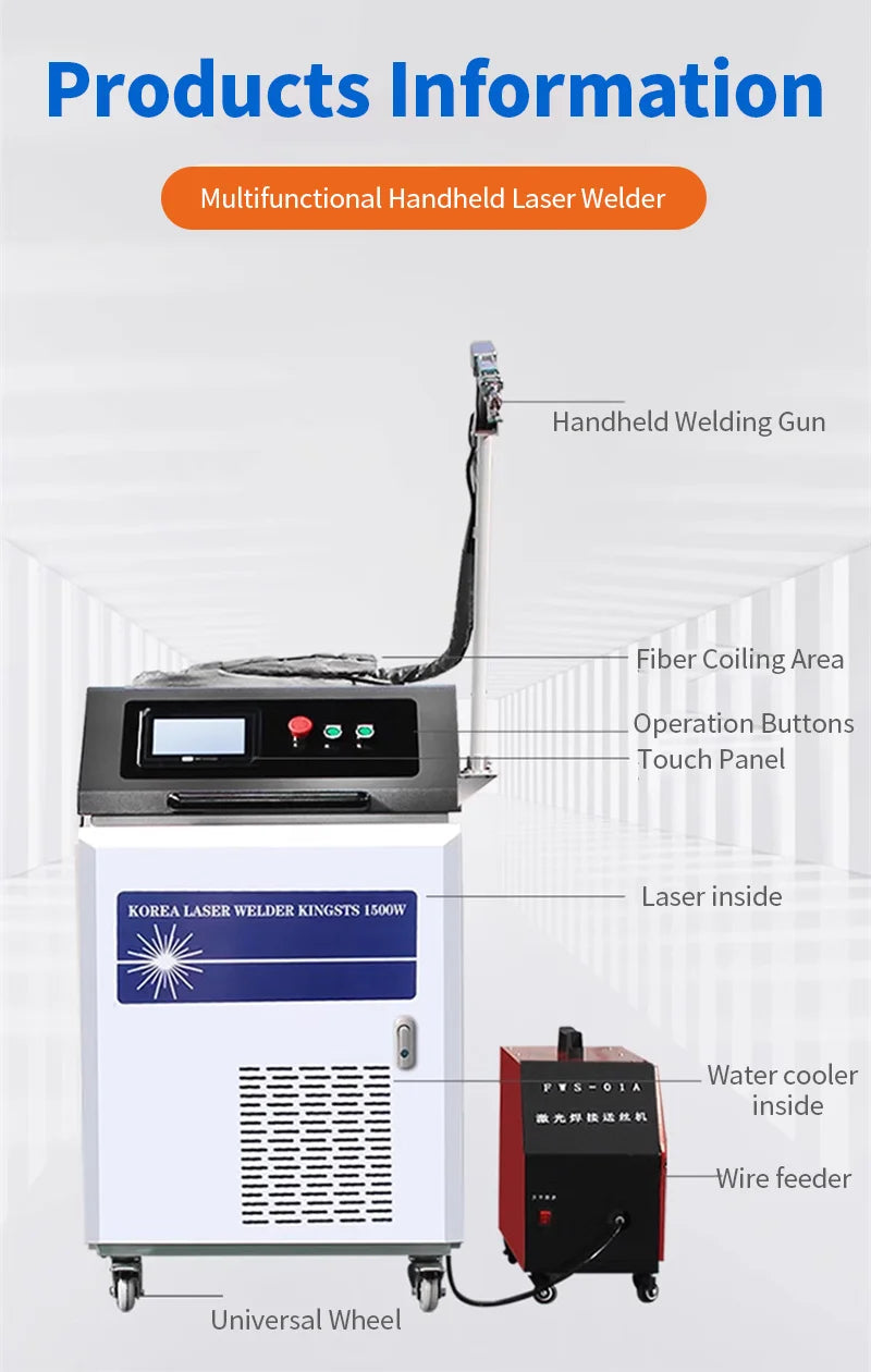 3000W Fiber Laser Welding 5 in 1 2000W Laser Welding Cleaning Cutting Machine 1500W For Metal Oxides On Stainless Steel