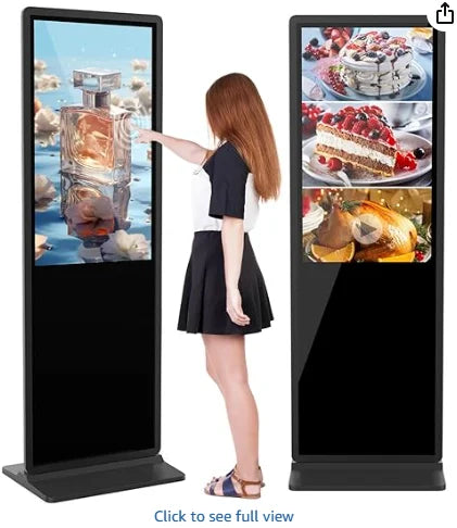 65 Inch 4K Digital Signage Kiosk Indoor Floor Standing Commercial Monitor Advertising Display LCD Totem with HDMI Input Player