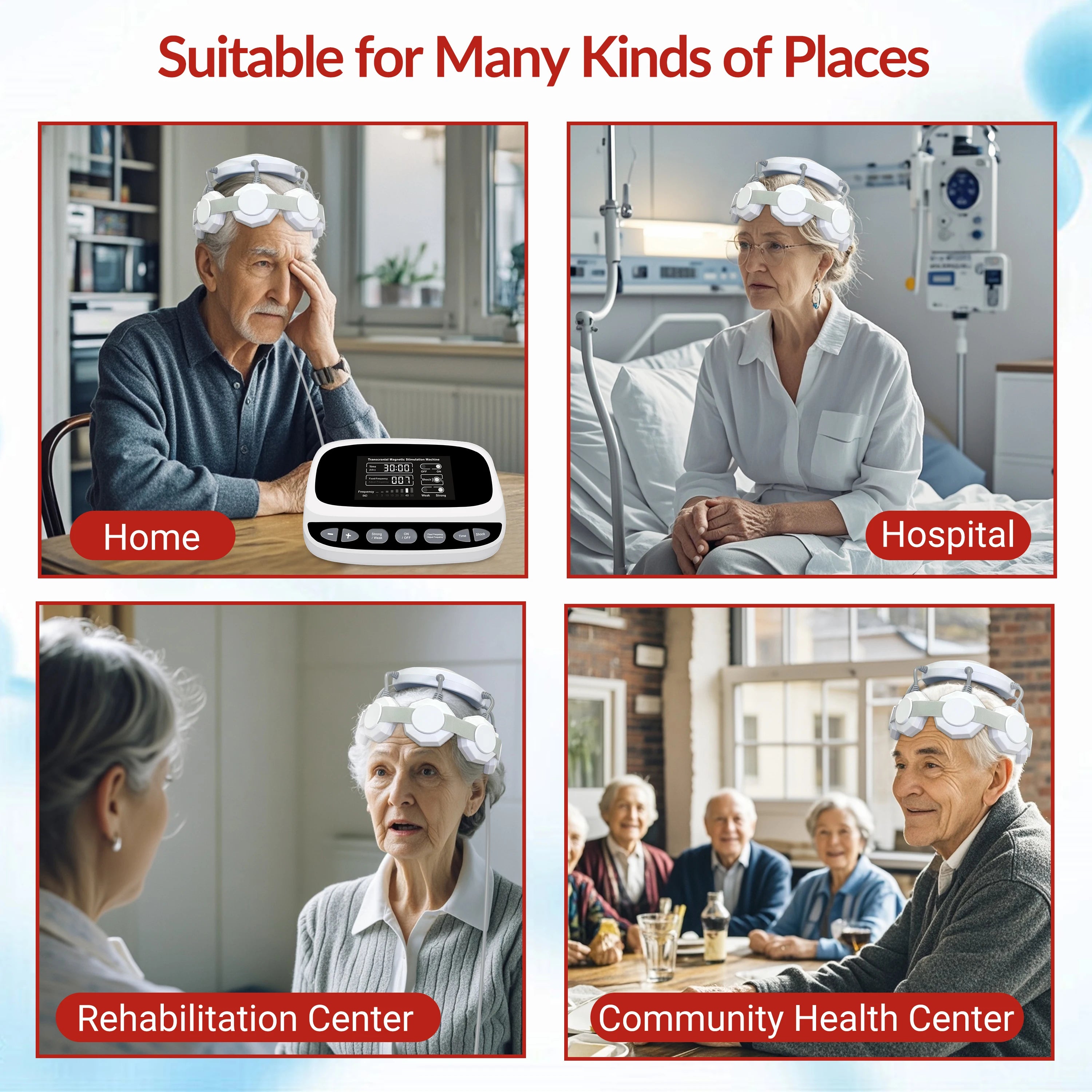Best Gift Transcranial Magnetic Stimulator for Brain Health RTMS Therapy for Chronic Fatigue & Migraine Neuro Recovery Equipment