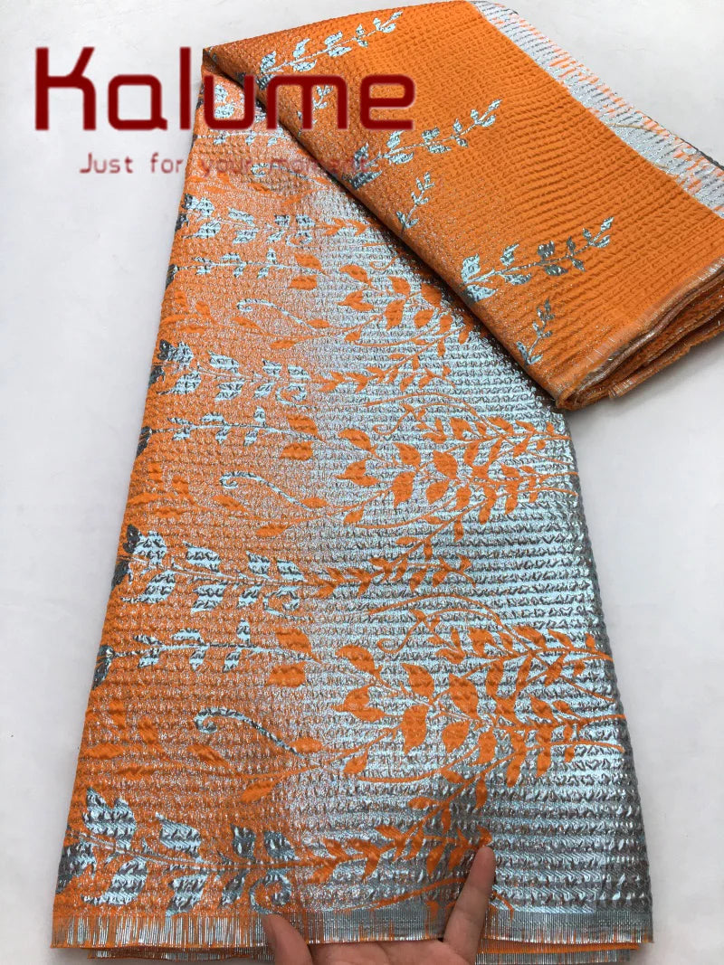 Kalume Lace 2025 Luxury African Brocade Lace Fabric High Quality French Gilding Lace Fabric For Sewing Cloth Party Dress F4442