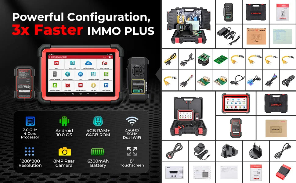 LAUNCH X431 IMMO Plus OBD2 Diagnostic Tools X-PROG 3 Car Key Programmer Anti-Theft Programming Auto Scanner Immobilizer