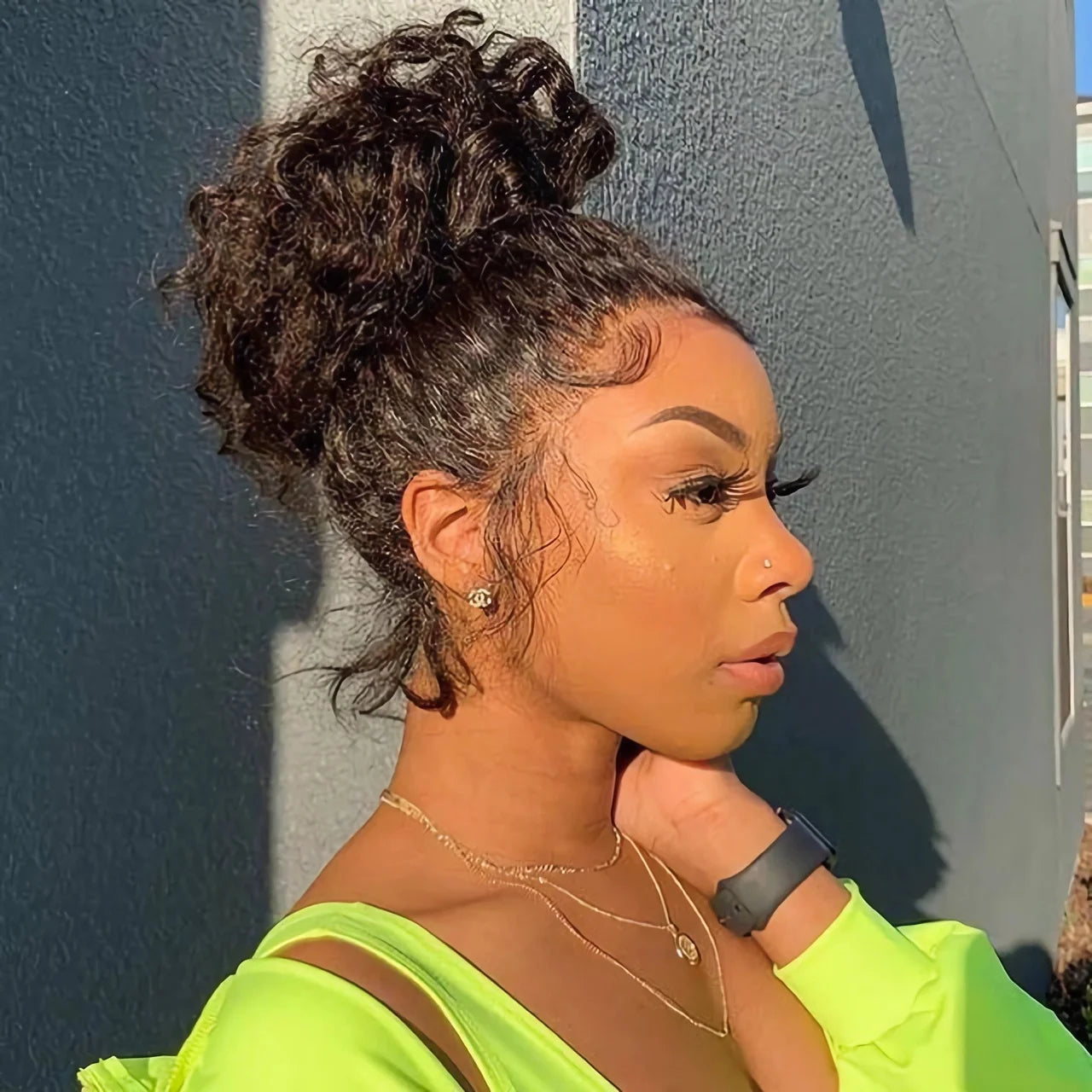 Hidden Strap Deep Wave 360 HD Full Lace Frontal Wigs Human Hair Pre Plucked 12A Glueless Brazilian Virgin Wig With Drawstring