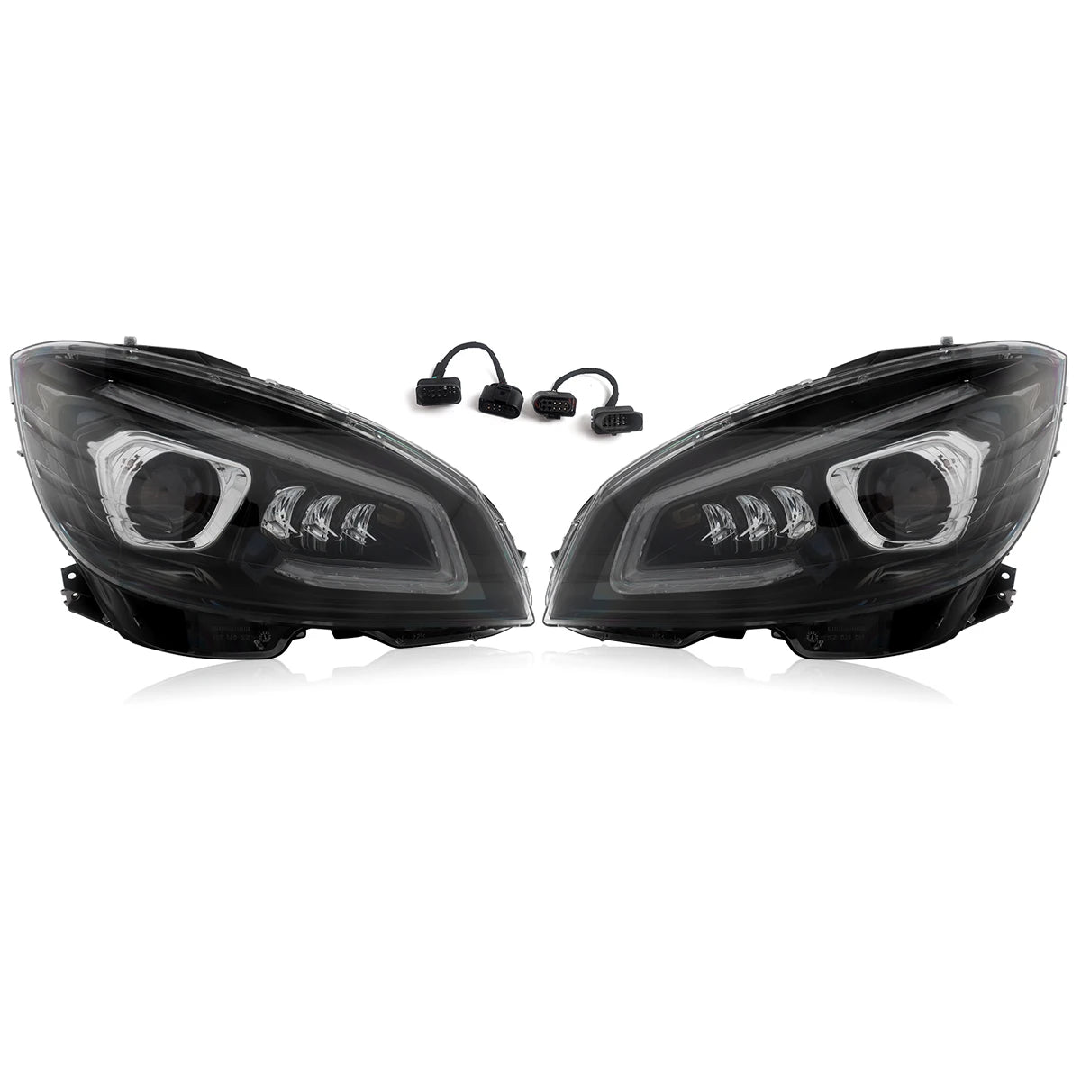 MAGICKIT Projector Headlights For 2007-2011 Mercedes C Class W204 S204 C300 C350 LED Headlamp Car Accessories