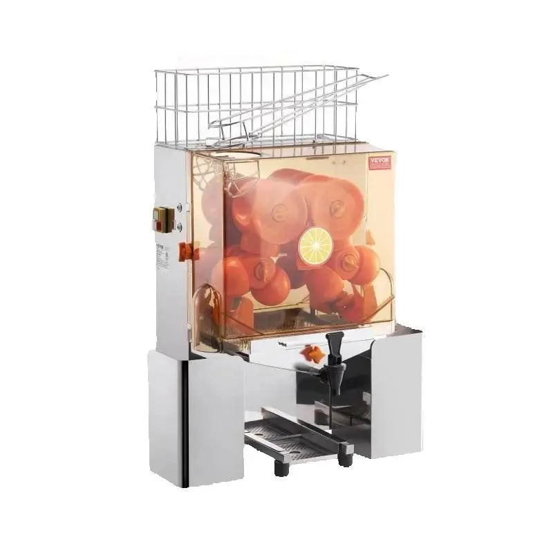 SucceBuy Commercial Orange Juicer Machine Juice Extractor with Water Tap Stainless Steel Orange Squeezer