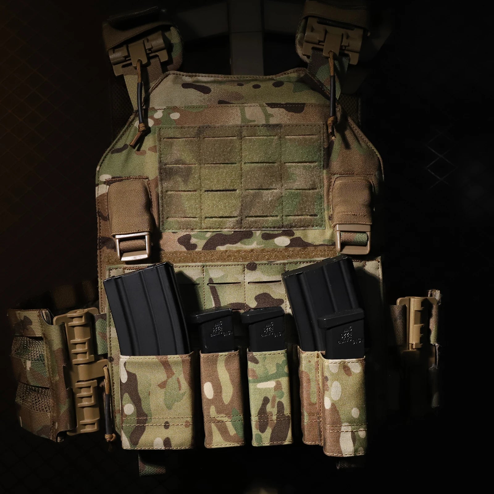 KRYDEX Tactical Single 9mm Pistol Magazine Pouch Kydex Insert 45APC MOLLE Mag Pouch Holder For Duty Belt Vest Hunting Gear