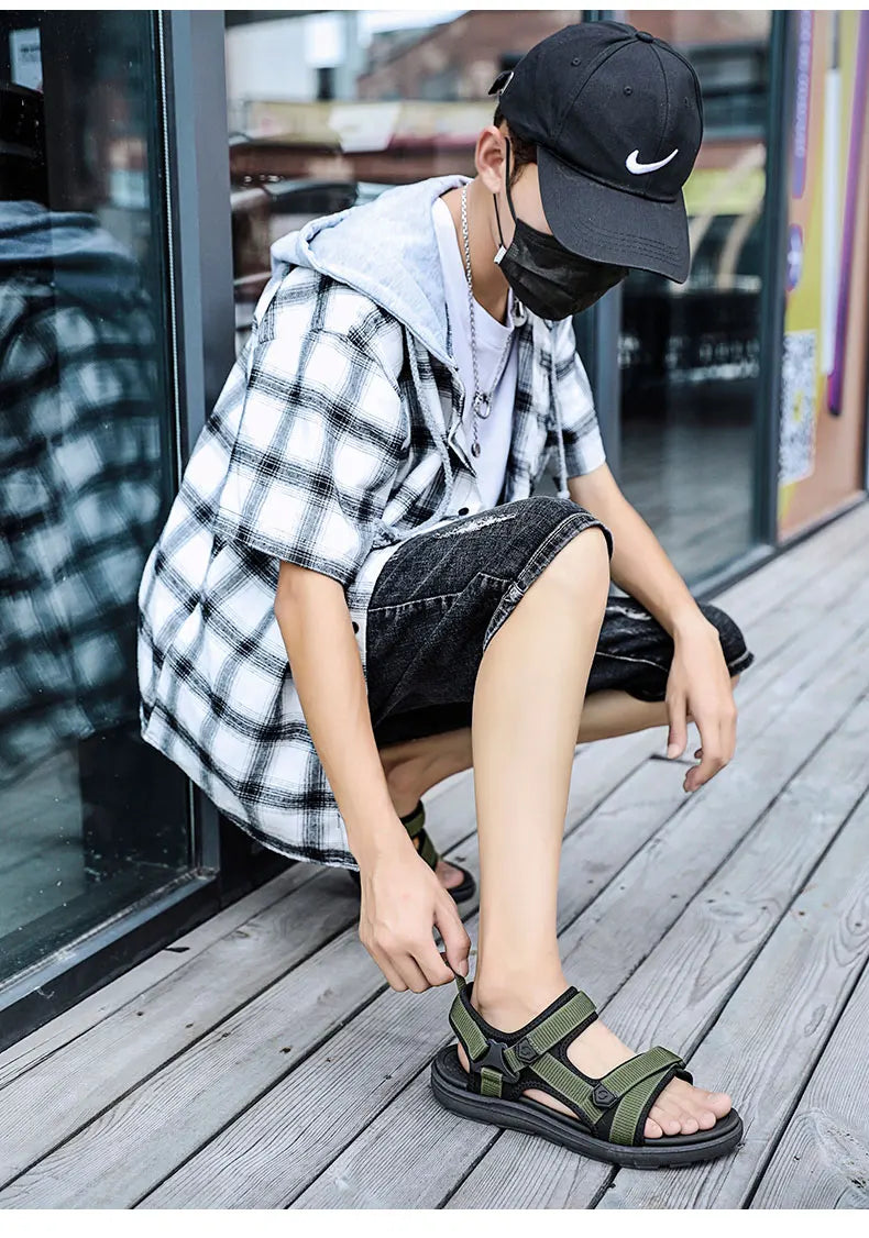 Summer Sandals for Men Leisure Beach Sandals Male Fashion Leisure Beach Holiday Sandals  Shoes Lightweight Outdoor Casual Shoes