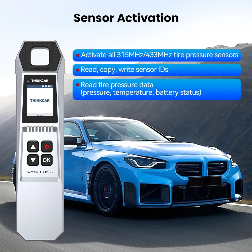 THINKCAR VENU iPro TPMS 315MHz 433MHz Car Tire Pressure Diagnosis Tool Universal Sensor Activation Programming Learning
