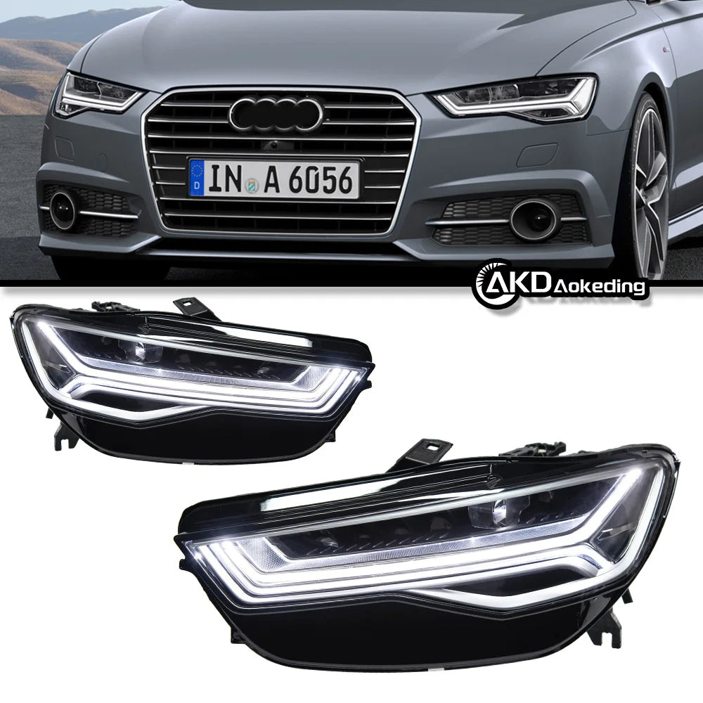 AKD Car Styling for A6 Headlights 2012-2018 Upgrade A6L All LED Headlight DRL Head Lamp Dynamic Singal High Low Beam Accessories