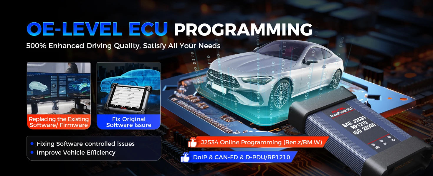 Autel MaxiSys Elite II Pro ULTRA Diagnostic Tools J2534 ECU Programming Coding Auto Scanner as MS919 Motor TruSpeed CAN FD DoIP