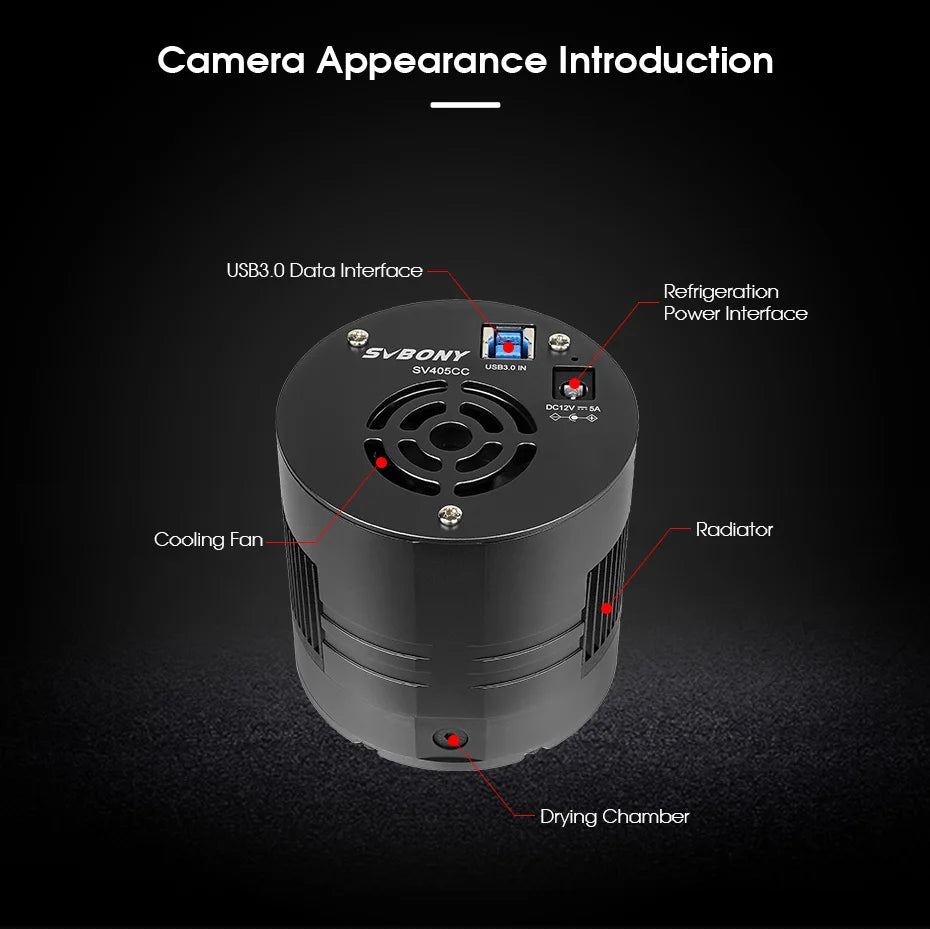 SVBONY SV405CC DSO Cooled 11.7Mp CMOS Color Astronomy Camera  w/ USB 3.0 for Experienced Astrophotography in Deep Space