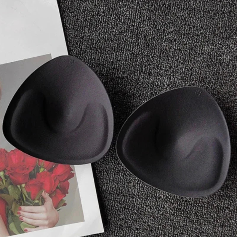Triangle Sponge Push Up Bra Pads Set for Women Invisible Insert Swimsuit Bikini Breast Enhancers Chest Cup Pads Accessories