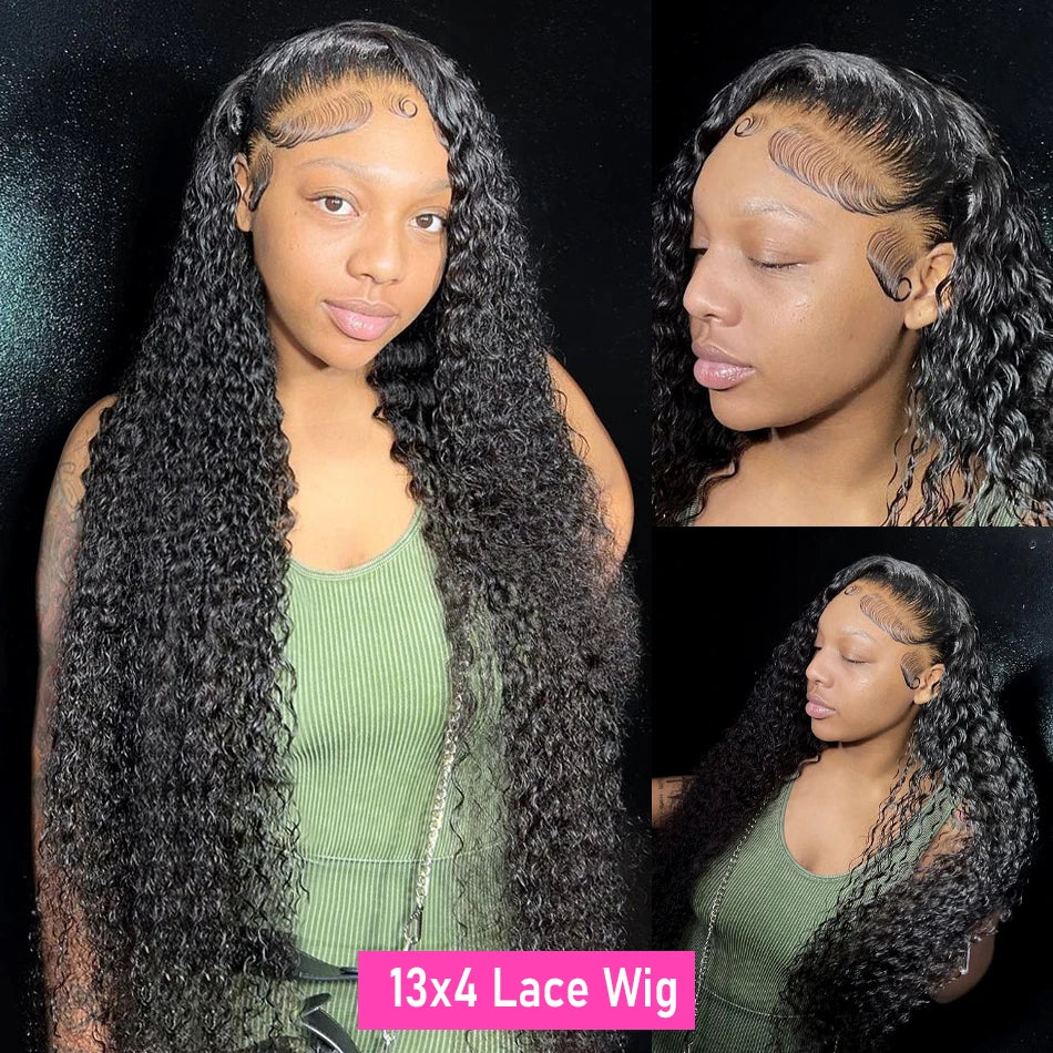 Hd 13x6 Water Wave Ready to Wear Human Hair Wigs Loose Deep Wave 13x4 Lace Front Wig Curly 5x5 Closure Wig For Women 250 Density