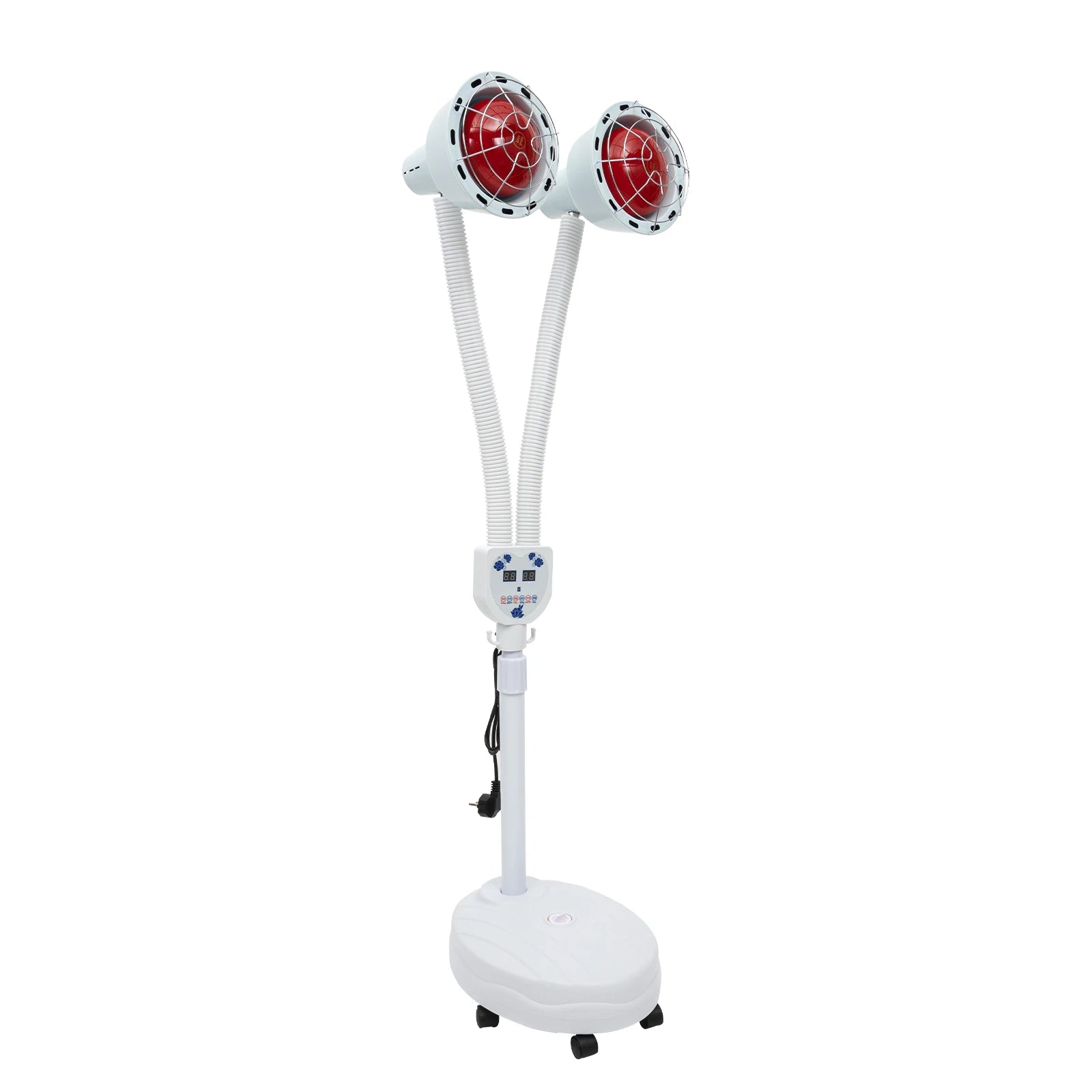 275W Two-headed Infrared Heat Lamp, Adjustable Beauty Timer Light, 360° Rotatable Health Care Heating Lamps