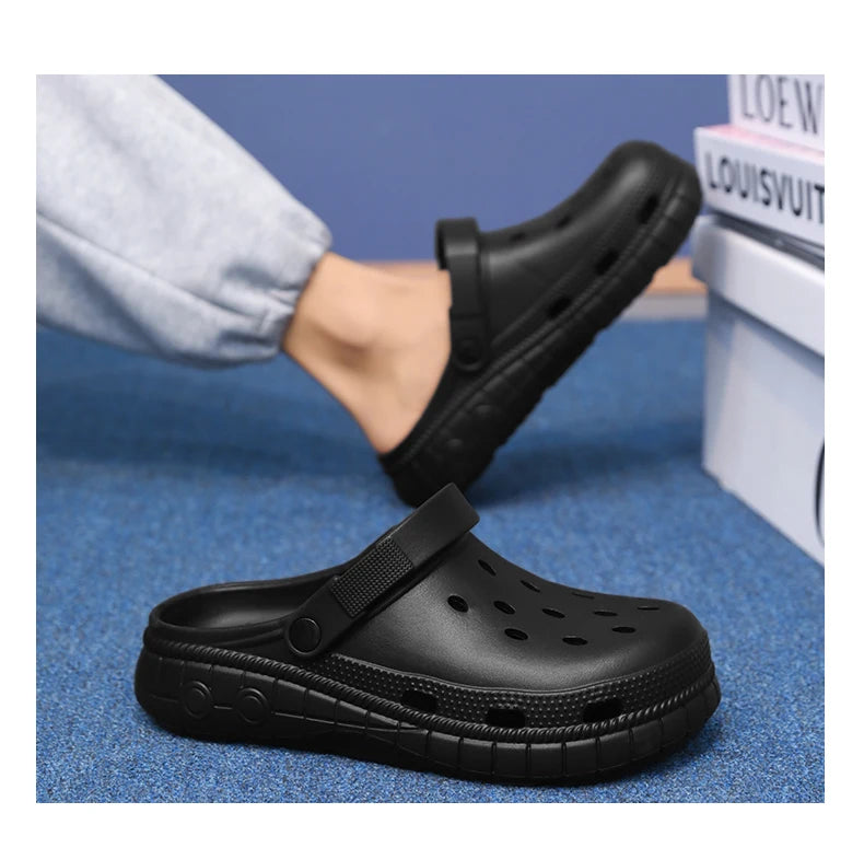 Summer Vacation Style Sandals Men Women Large Size Lightweight Soft Sole Comfort Footwear Men's Women's Slippers