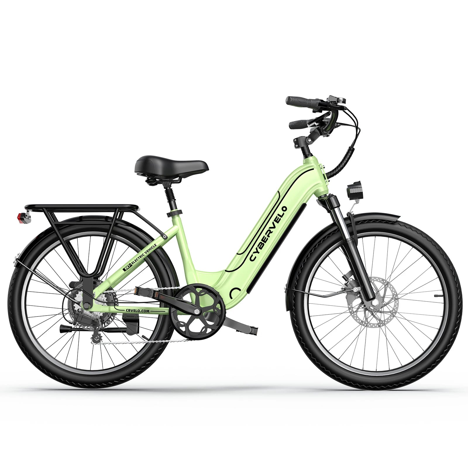 1000W Electric Bike for Adults Cybervelo EK7 26inch Shimano 7 Speed 80+Miles Removable Battery All Terrain E-bike