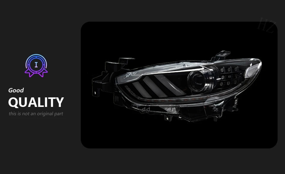 Head Lamp For Mazda 6 Atenza 2013-2017 Mustang Headlights Fog Light Day Running Light DRL H7 LED Bi Xenon Bulb Car Accessory