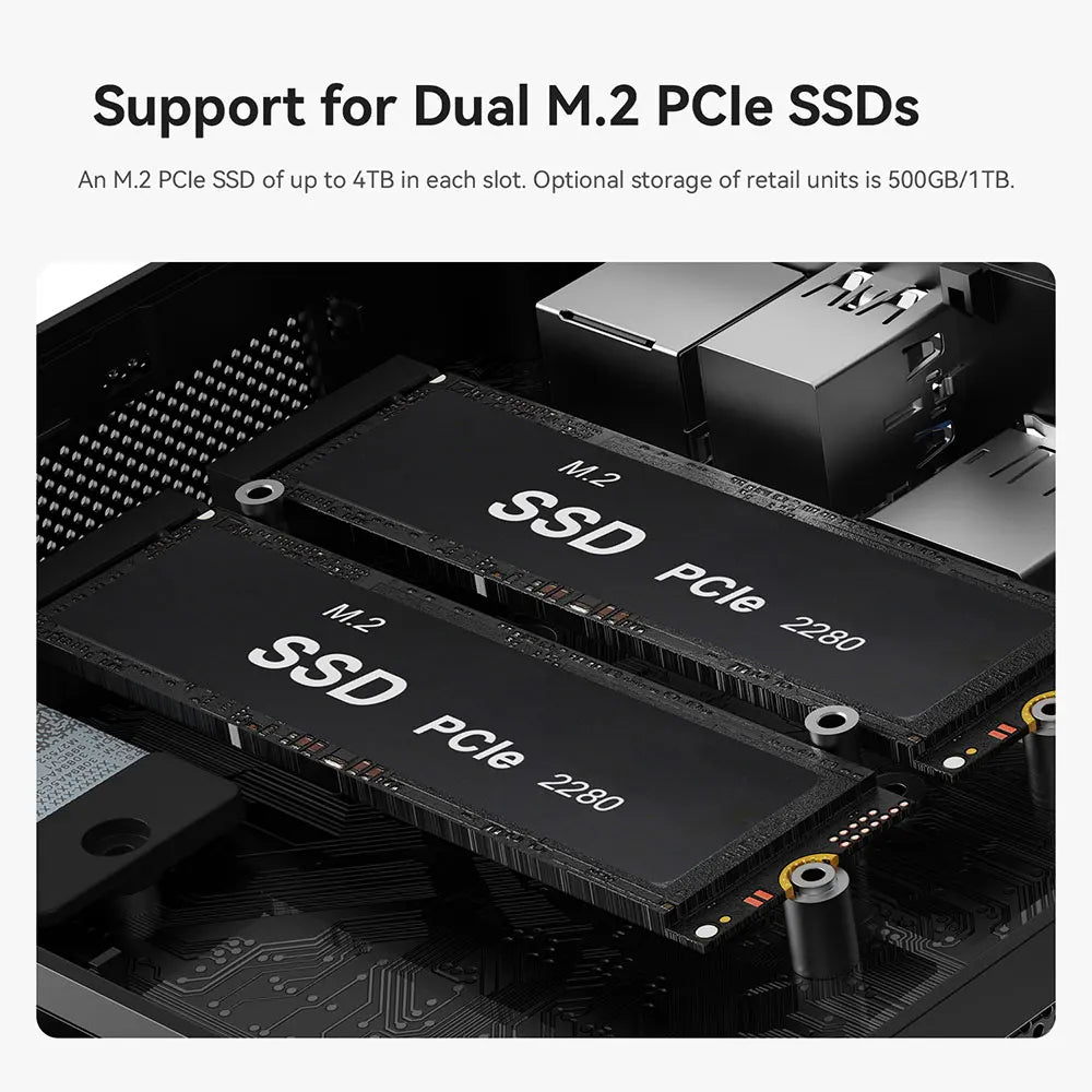 Beelink SER5 Max Mini PC AMD Ryzen7 6800U 7735HS DDR5 24GB SSD 500GB 1TB SER5 R5 5500U DDR4 16GB Support WiFi6 2.5G LAN Desktop
