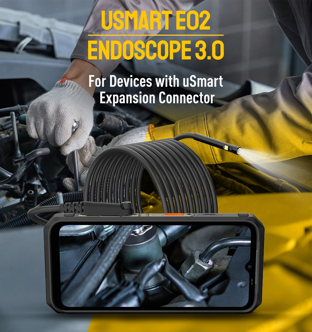 Ulefone Waterproof Endoscope, 3 in 1, for ARMOR 9, ARMOR 9E, Power Armor 13, Power Armor 18T