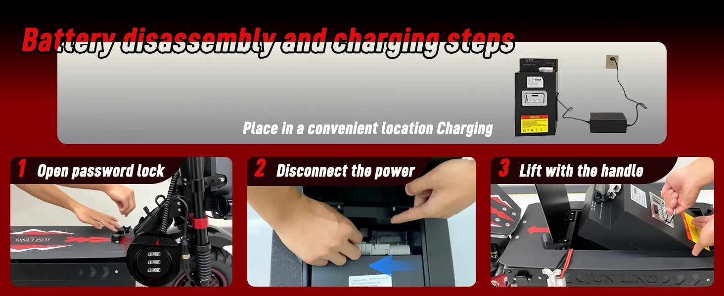 JUNLING JL86 10000W Electric Scooter for Adults with 55 MPH speed removeable battery kickscooter