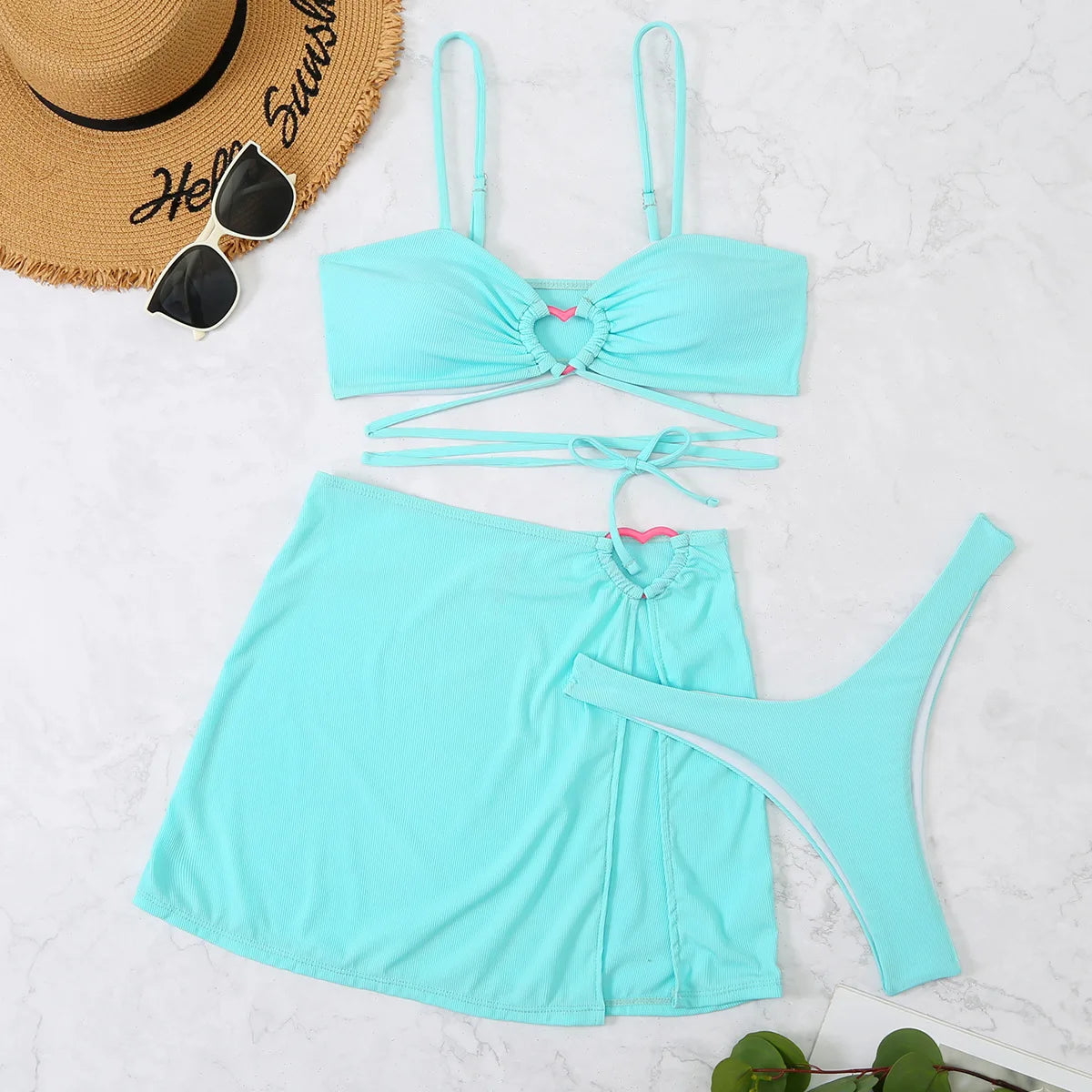 Brazilian Thong Bikini 2026 Women With Skirt Sexy Swimwear Female Padded Swimsuit Push Up Beachwear Bathing Suit Biquini Summer