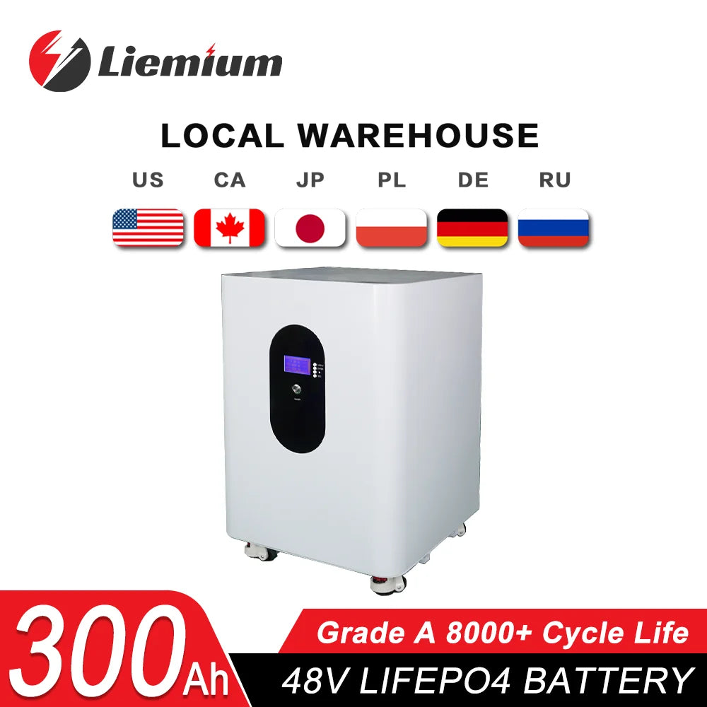 48V 100Ah 50Ah 120Ah 200Ah 300Ah LiFePO4 Battery 16S Built-in BMS 51.2V Lithium Iron Phosphate Batteries for RV Solar No VAT&TAX