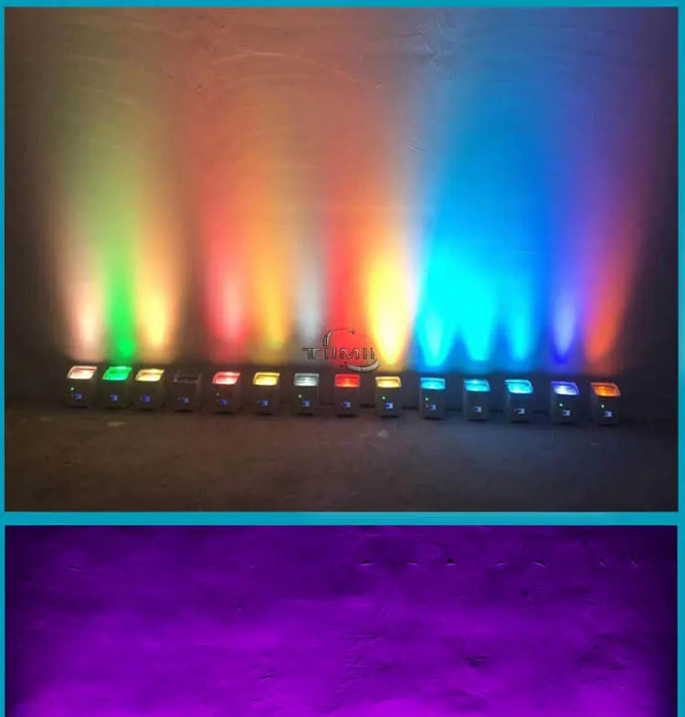 8Pcs 6x18w LED RGBWA+UV 6in1 Wireless Battery Led Stage Up Par Light With Bar Flightcase Disco Party Home DJ Professiona