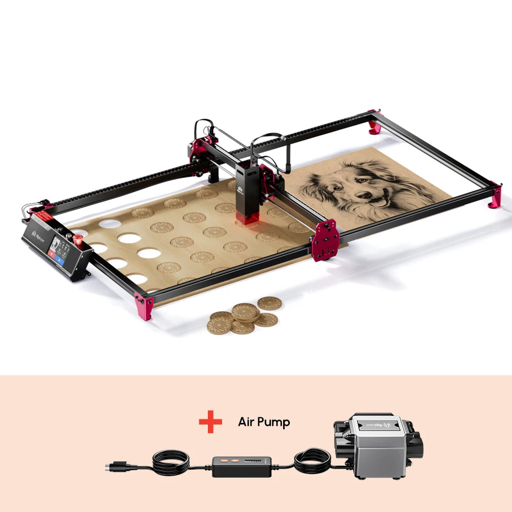 AlgoLaser DIY KIT MK2 Laser Engraver 10W Output CNC Laser Cutter DIY Laser Engraving Machine Cutting Tool Add 3.5IN Touch Screen