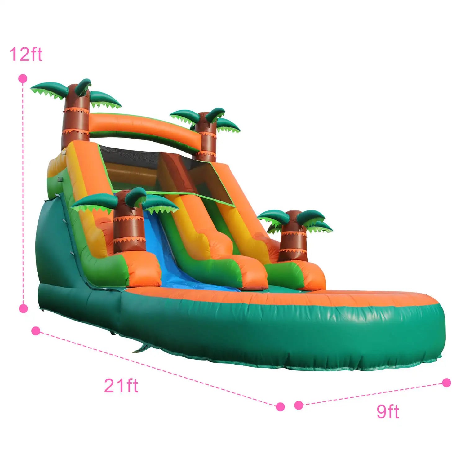 King Inflatable Summer Outdoor Sildes Air Bounce Water amusement Play Equipment Inflatble Water Double Slide Bubble Ball Pit