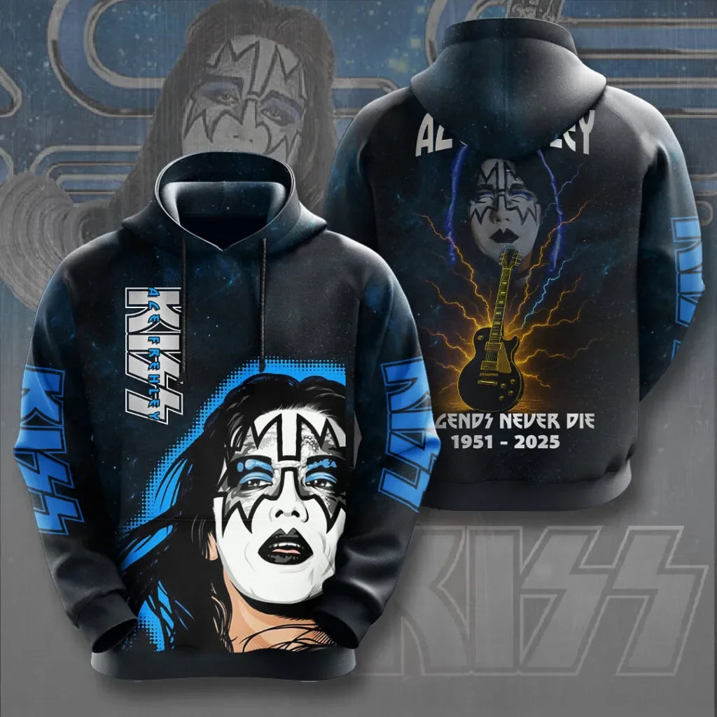 Rock KISS Hoodie Sweatshirt Male 3D Print Men Women Hip Hop Trend Tracksuit Pullover Coat Oversized Y2k Men's Hoodies